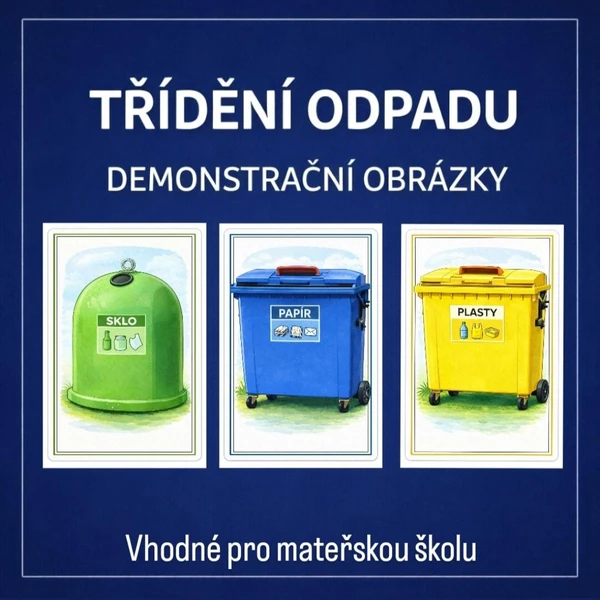 Třídění odpadu - demonstrační obrázky