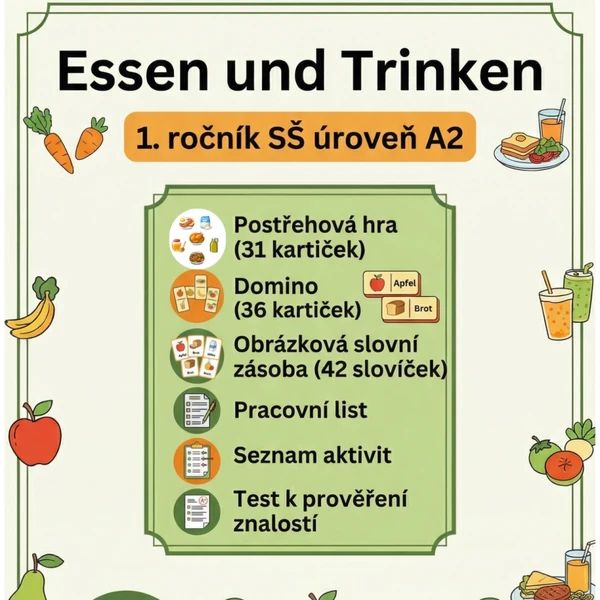 Essen und Trinken úroveň A2