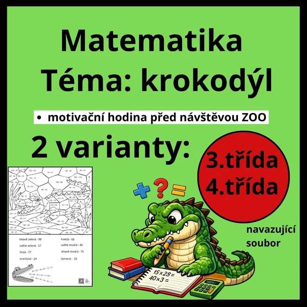 KROKODÝLÍ MATEMATIKA PŘED VÝLETEM DO ZOO