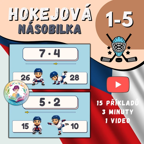 HOKEJOVÁ ROZCVIČKA - násobilka 1-5
