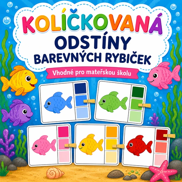 Kolíčkovaná - odstíny barevných rybiček 