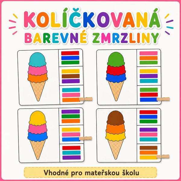 Kolíčkovaná - barevné zmrzliny 