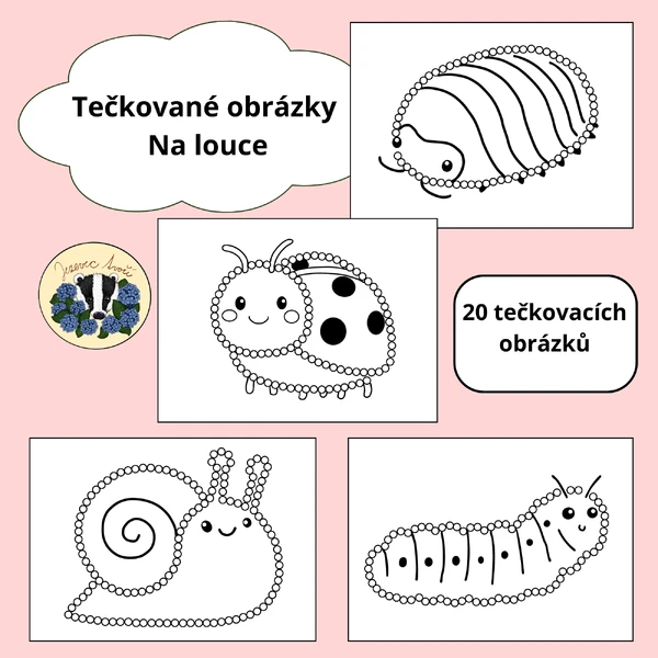 Tečkované obrázky - na louce 