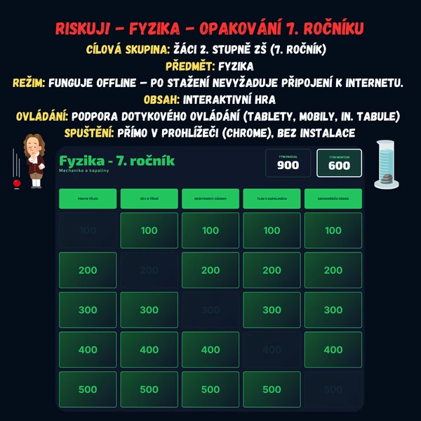 Riskuj! - Fyzika - Opakování 7. ročníku