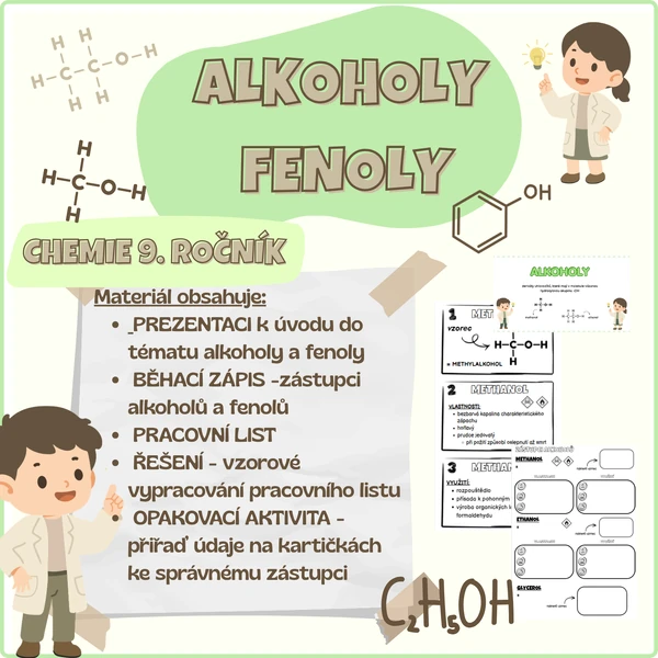 Alkoholy - soubor aktivit