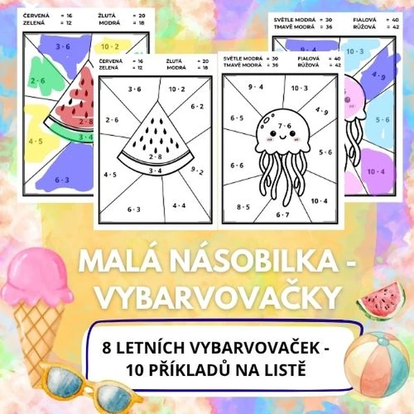 Malá násobilka - vybarvovačky
