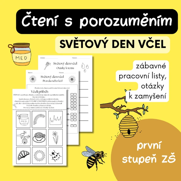 Čtení s porozuměním - Včely - Světový den včel