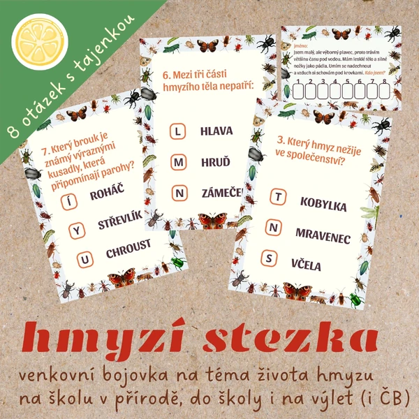 HMYZÍ STEZKA | venkovní bojovka s tajenkou