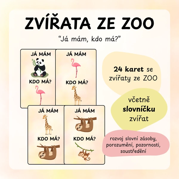 ZVÍŘATA ZE ZOO - Já mám, kdo má
