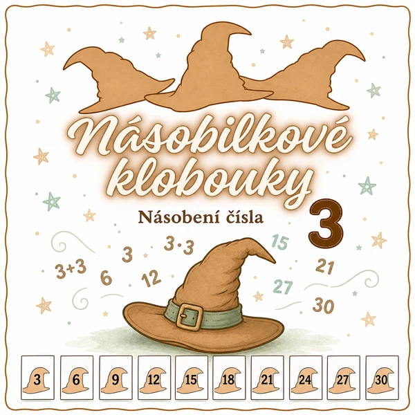 Násobilka č. 3 - klobouky.