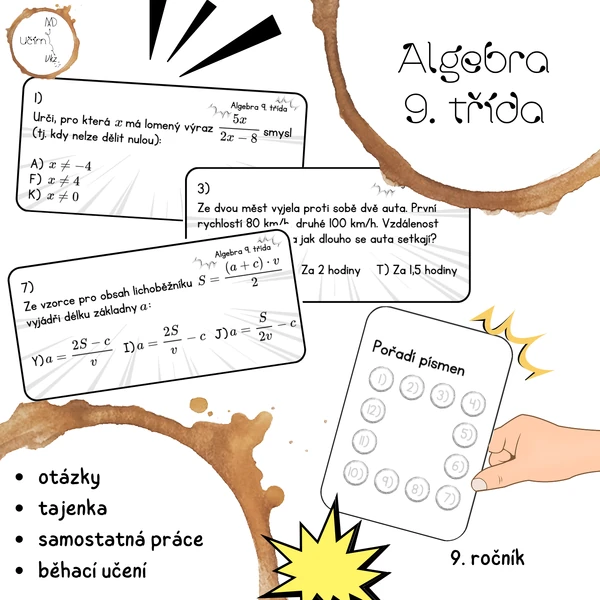 Opakování - algebra 9. třída (Treasure Hunt)