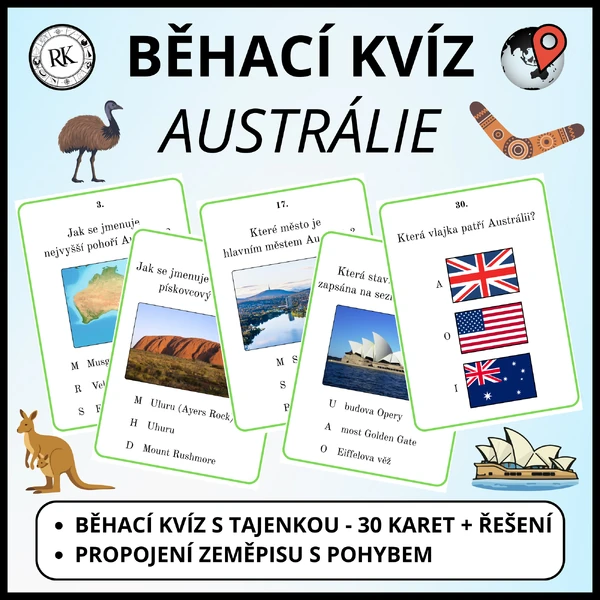 Austrálie - Běhací kvíz