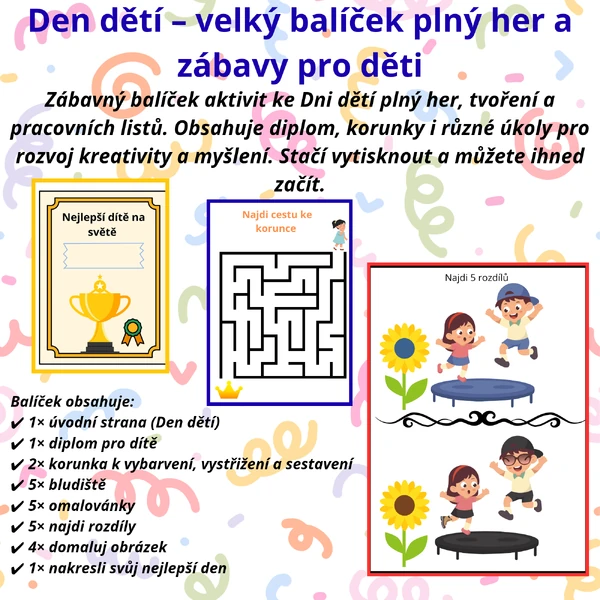 Den dětí – aktivity, hry a tvoření pro děti (a ještě víc!)