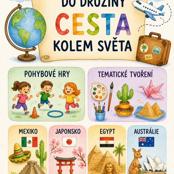 Cesta kolem světa - týdenní plán aktivit + stezka