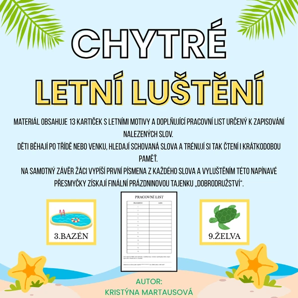 Chytré letní luštění - Běháme, luštíme a učíme se v pohybu! 