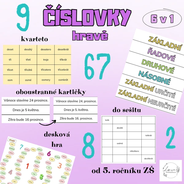ČÍSLOVKY hravě - 6 v 1