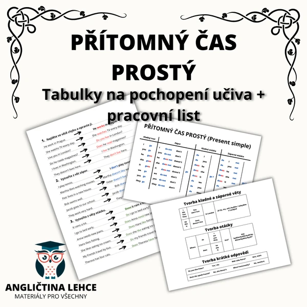 Procvičování přítomného prostého času (present simple)