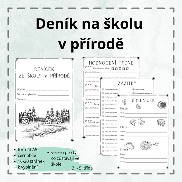 Deník na školu v přírodě