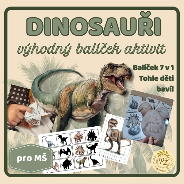Dinosauři - VÝHODNÝ balíček aktivit, her a činností