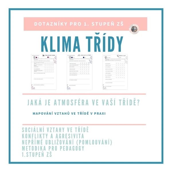 Klima třídy – dotazníky pro 1. stupeň ZŠ