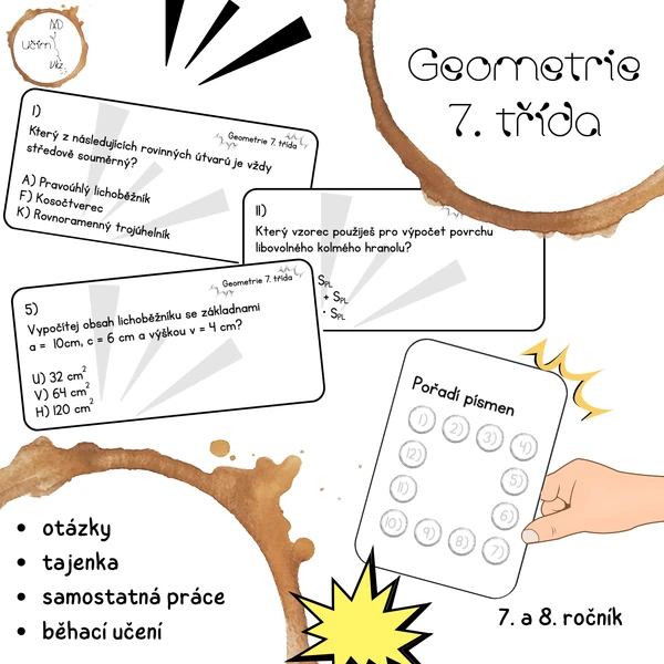Opakování - geometrie 7. třída (Treasure Hunt)