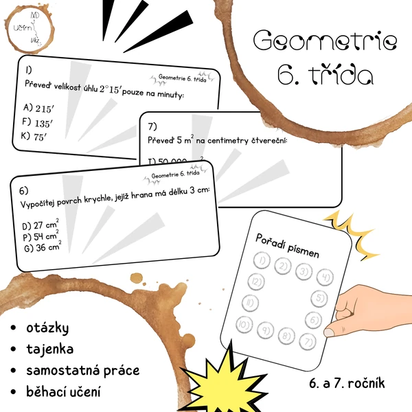 Opakování - geometrie 6. třída (Treasure Hunt)