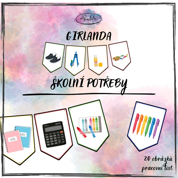 Girlanda - Školní potřeby