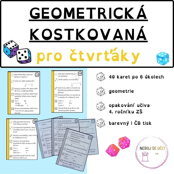 Geometrická kostkovaná pro čtvrťáky