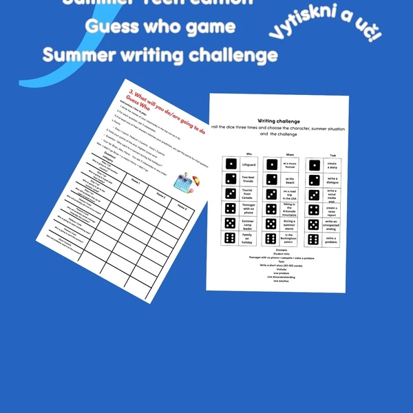 Summer teen edition Guess who and writing challenge
