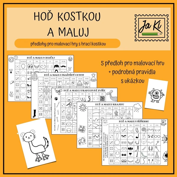 Hoď kostkou a maluj