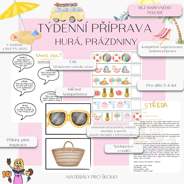 Týdenní příprava - Hurá, prázdniny (bez barevného pozadí)