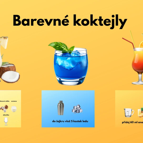 Barevné koktejly