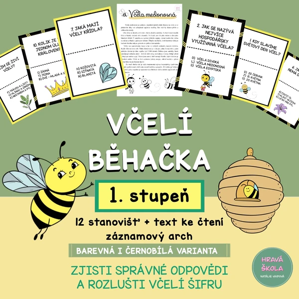 VČELY, DEN VČEL- BĚHAČKA S TAJENKOU