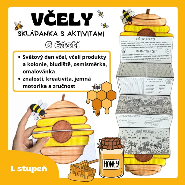 Včely - skládanka s aktivitami