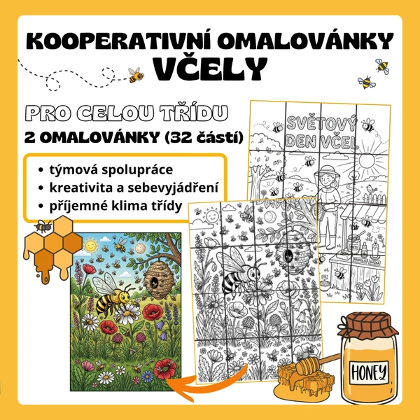 Kooperativní omalovánky - VČELY