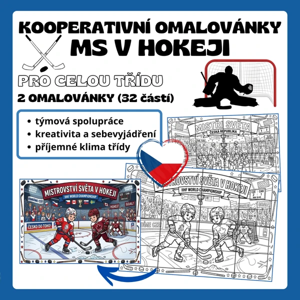 Kooperativní omalovánky - MS v hokeji