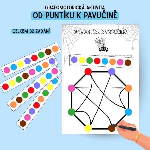 Grafomotorická aktivita - Od puntíku k pavučině