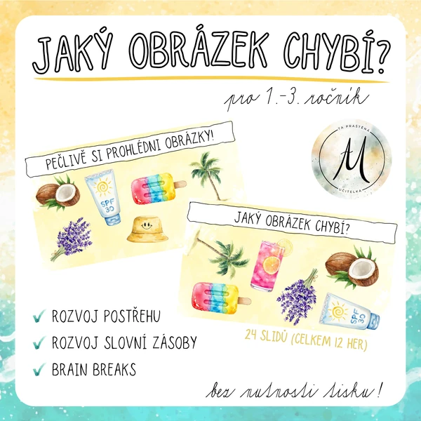 Jaký obrázek chybí? - postřehová hra