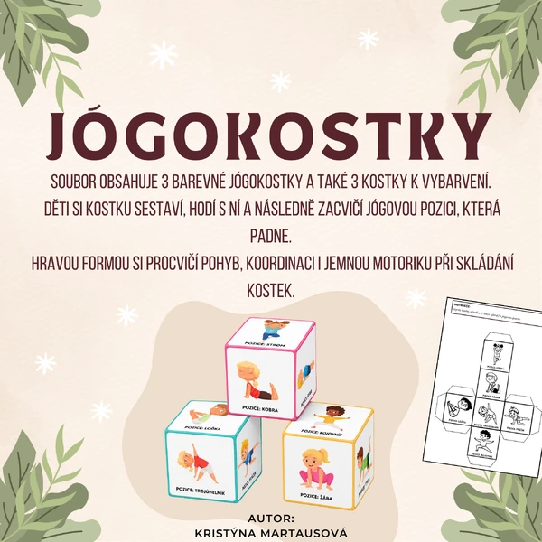 Jógokostky - Pohybové kostky pro děti