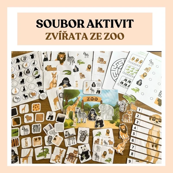 Soubor aktivit - zvířata ze ZOO