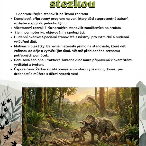 Den dětí s dinosauří stezkou