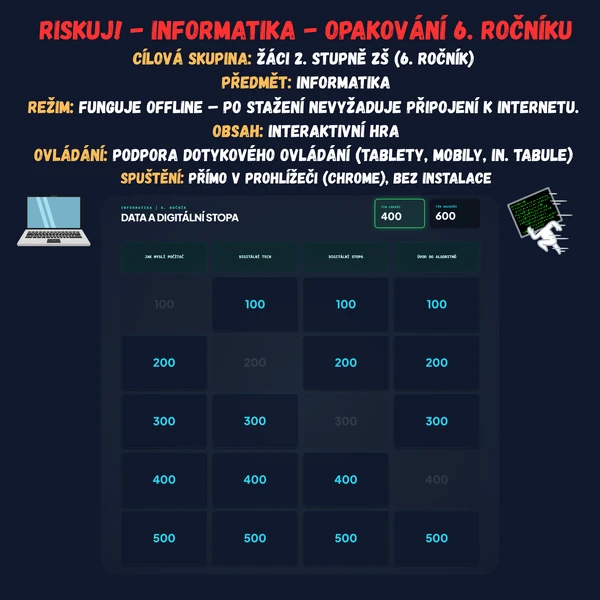Riskuj! - Informatika - Opakování 6. ročníku