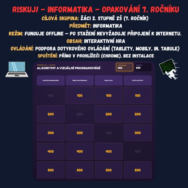 Riskuj! - Informatika - Opakování 7. ročníku