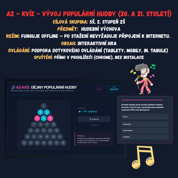 AZ - kvíz - Vývoj populární hudby (20. a 21. století)