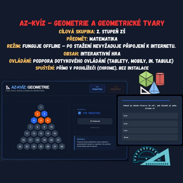 AZ-kvíz - Geometrie a geometrické tvary