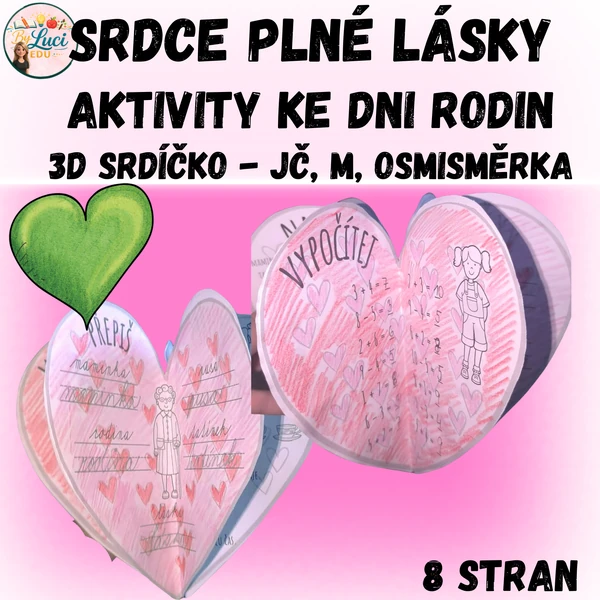 Srdce plné lásky -aktivity pro 1. třídu ke Dni rodin