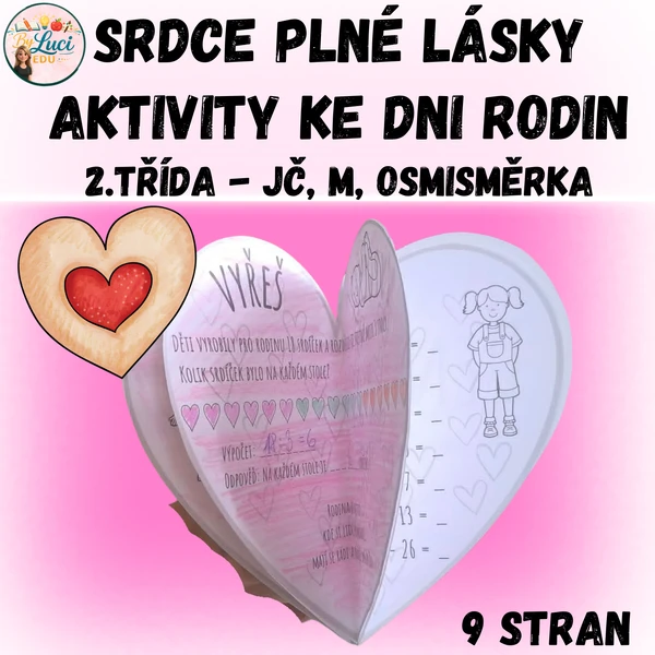 Srdce plné lásky -aktivity pro 2. třídu ke Dni rodin