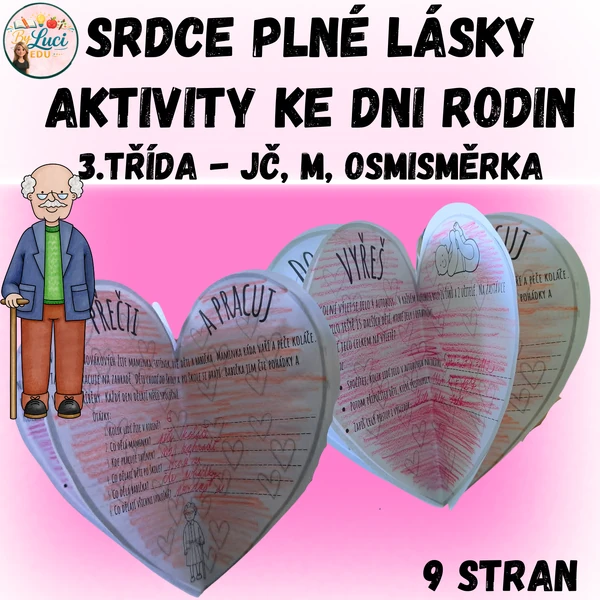 Srdce plné lásky -aktivity pro 3. třídu ke Dni rodin