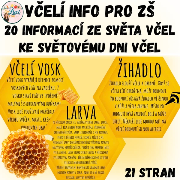 Včelí info - 20 informací ze včelího světa pro ZŠ