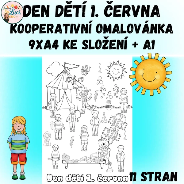 Kooperativní omalovánka ke Dni dětí 1. června